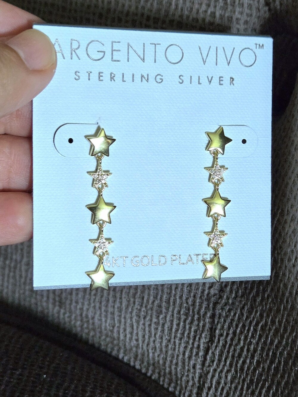 Argento Vivo Cascading⛲ Stars⭐ Earrings - Picture 4 of 15